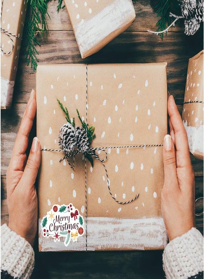 D2C Merry Christmas Gift Wrap Stickers - Self-Adhesive, 3 Festive Designs, Peel & Stick Labels for Gift Wrapping, Greeting Cards, Secret Santa, 1.5 x 1 inch Pack of 168 - Image 3